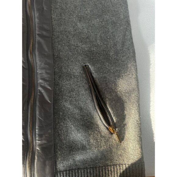 Oliver by Escio Women’s Small Hooded Knit Cardigan Coat Gray Wool Blend Jacket - Picture 3 of 7